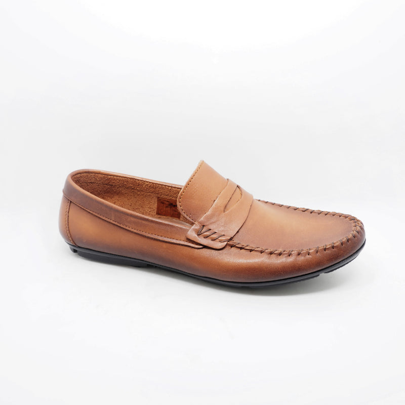 Mocassins en cuir DR24 Camel – Blacksaints Footwear